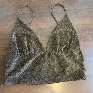 UO Gold Glitter Top